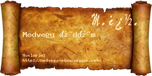 Medvegy Ádám névjegykártya